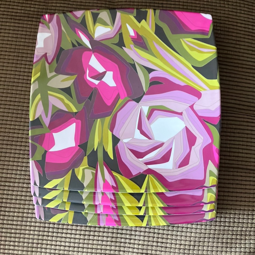 NWT Rare Missoni for Target Set of 4 Melamine Dinner Plates, 10” Square